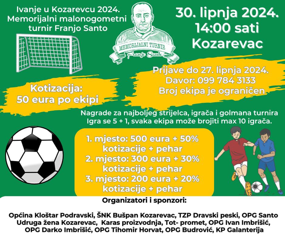 Kozarevac Ivanje 2024 nogometni turnir